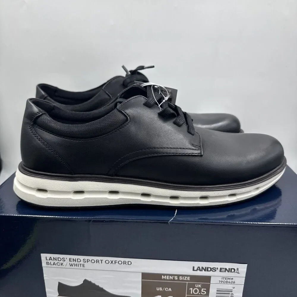 Lands’ Ends Men’s Black Dress Casual Lace Up Oxford Formal Comfortable Shoes 11